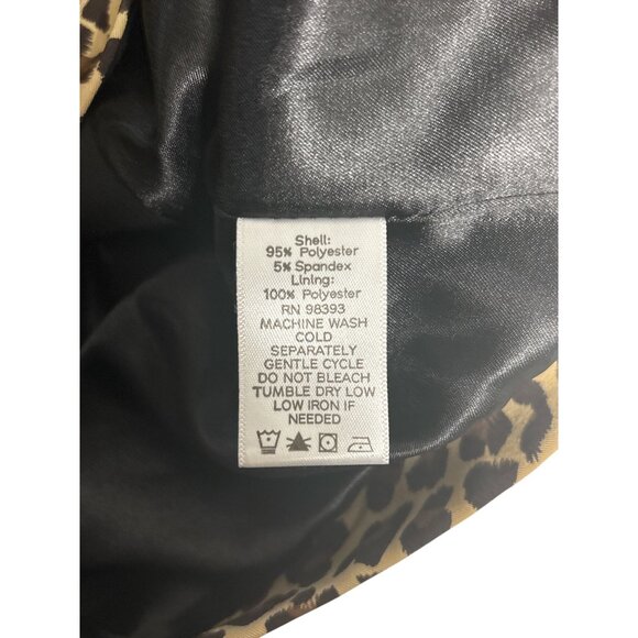 Rachel Zoe Leopard Print Blazer Medium Polyester/Spandex Blend - Picture 6 of 9